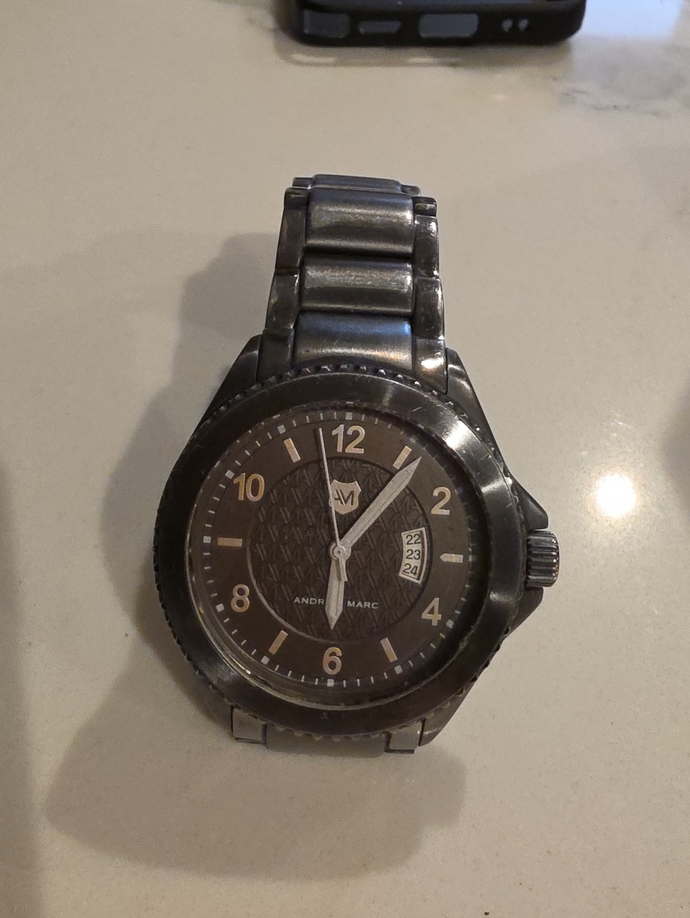 Andrew Marc Gunmetal Gray Stainless Steel Men's Watch